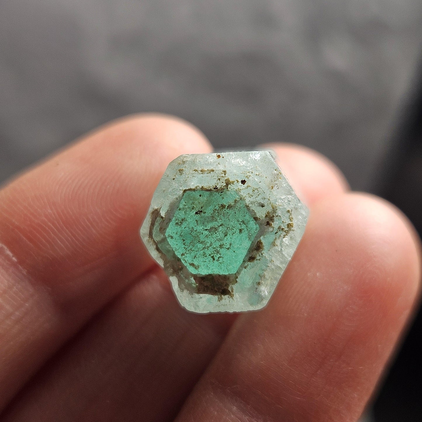 Phantom Emerald Aquamarine Crystal 5.7g