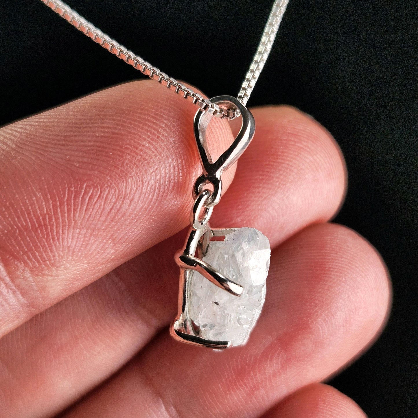 Blue Euclase Pendant, Sterling Silver