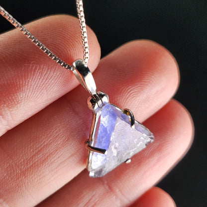 UV Bingham Blue Fluorite Pendant, Sterling Silver