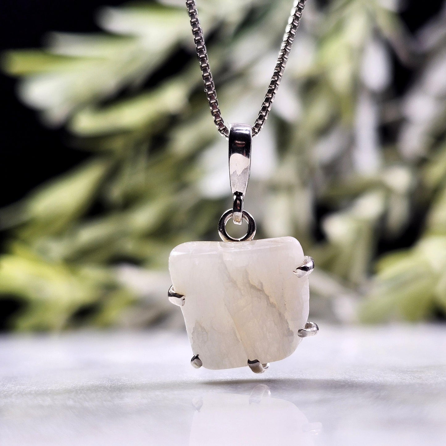 Polished Phenacite Pendant, Sterling Silver