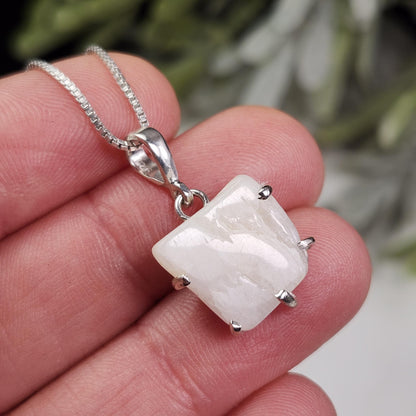 Polished Phenacite Pendant, Sterling Silver