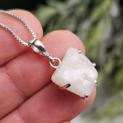 Polished Phenacite Pendant, Sterling Silver