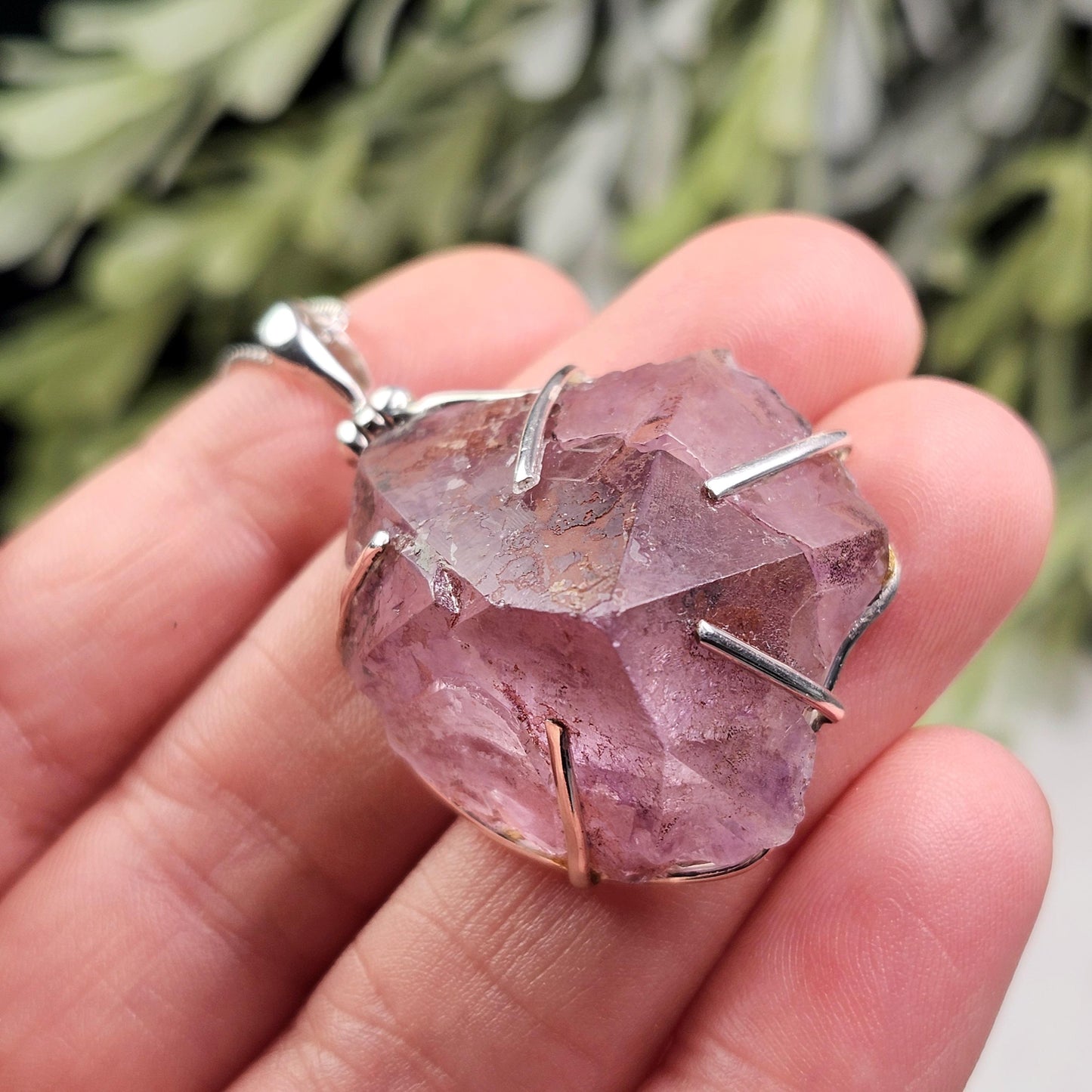 Auralite 23 Crystal Pendant, Sterling Silver