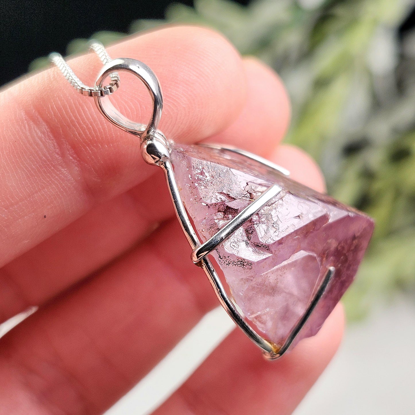 Auralite 23 Crystal Pendant, Sterling Silver