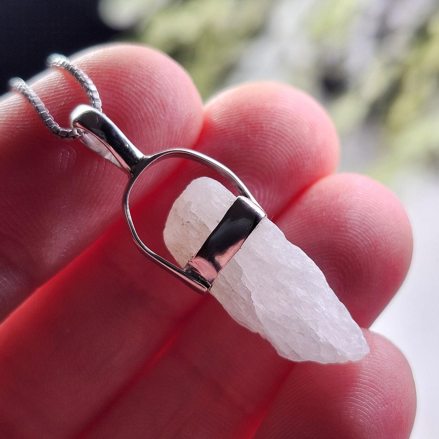 Phenacite Pendant, Sterling Silver Nigerian Phenakite Necklace