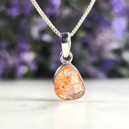 Faceted Sunstone Pendant