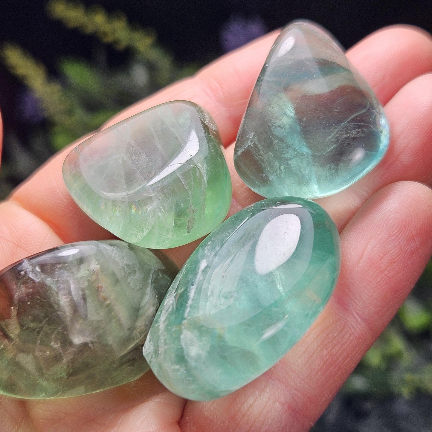 Green Fluorite Tumbled Crystal