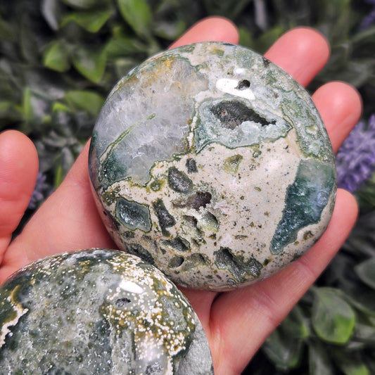 XL Ocean Jasper Palm Stone
