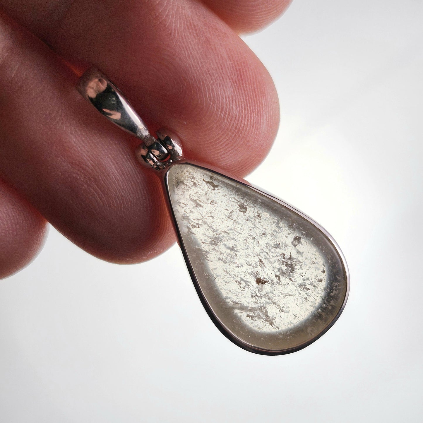 Libyan Desert Glass Pendant, Sterling Silver
