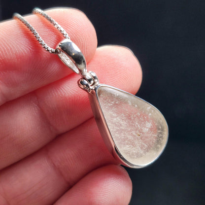 Libyan Desert Glass Pendant, Sterling Silver