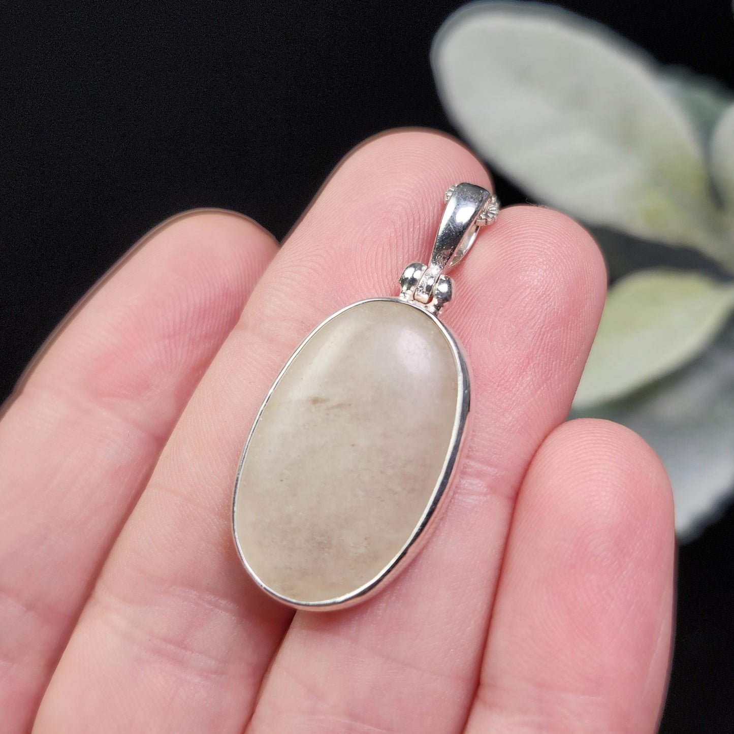 Libyan Desert Glass Pendant, Sterling Silver