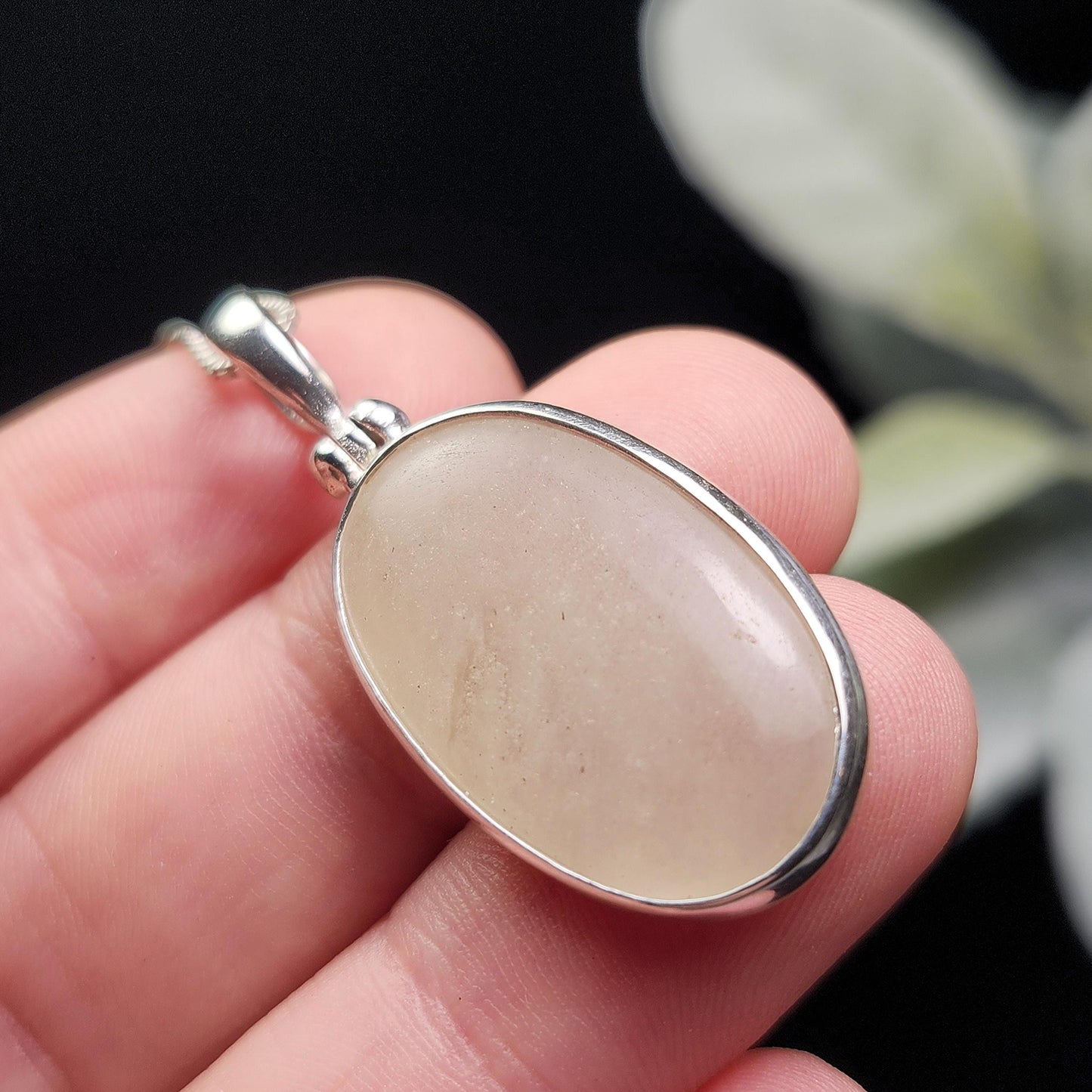 Libyan Desert Glass Pendant, Sterling Silver