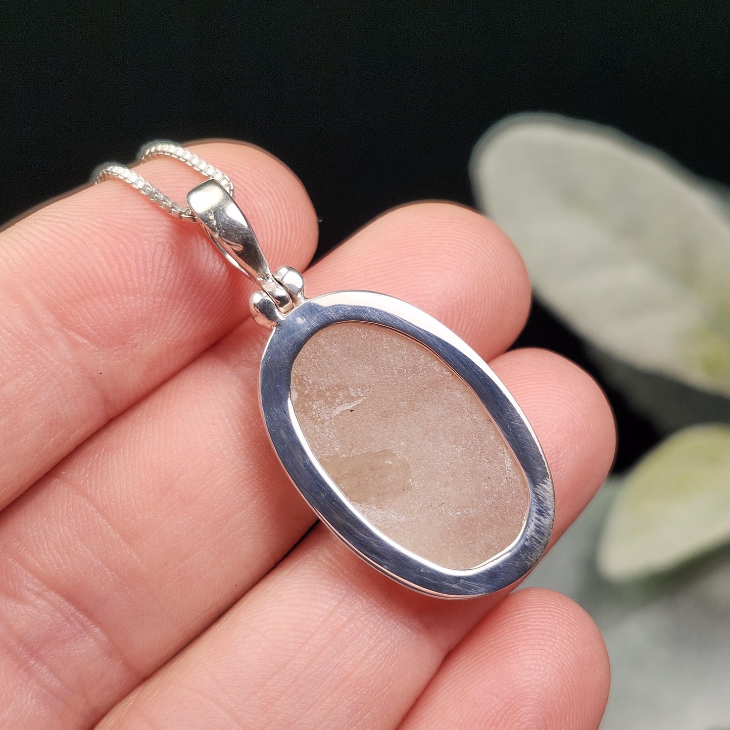 Libyan Desert Glass Pendant, Sterling Silver