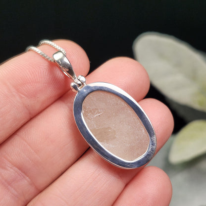 Libyan Desert Glass Pendant, Sterling Silver