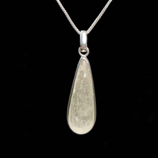 Libyan Desert Glass Pendant, Sterling Silver
