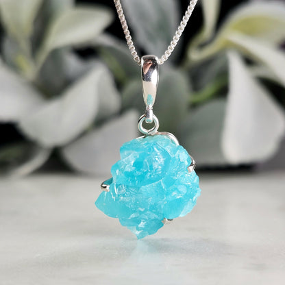 Smithsonite Crystal Pendant, Sterling Silver