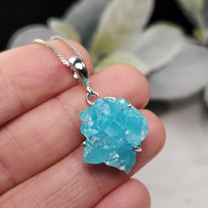 Smithsonite Crystal Pendant, Sterling Silver