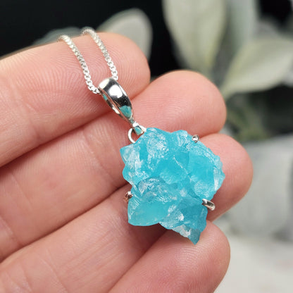 Smithsonite Crystal Pendant, Sterling Silver