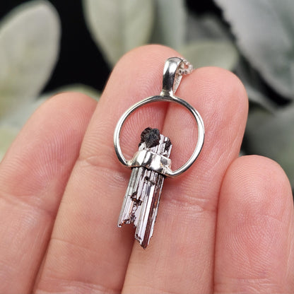 RARE Brookite Crystal Pendant, Sterling Silver