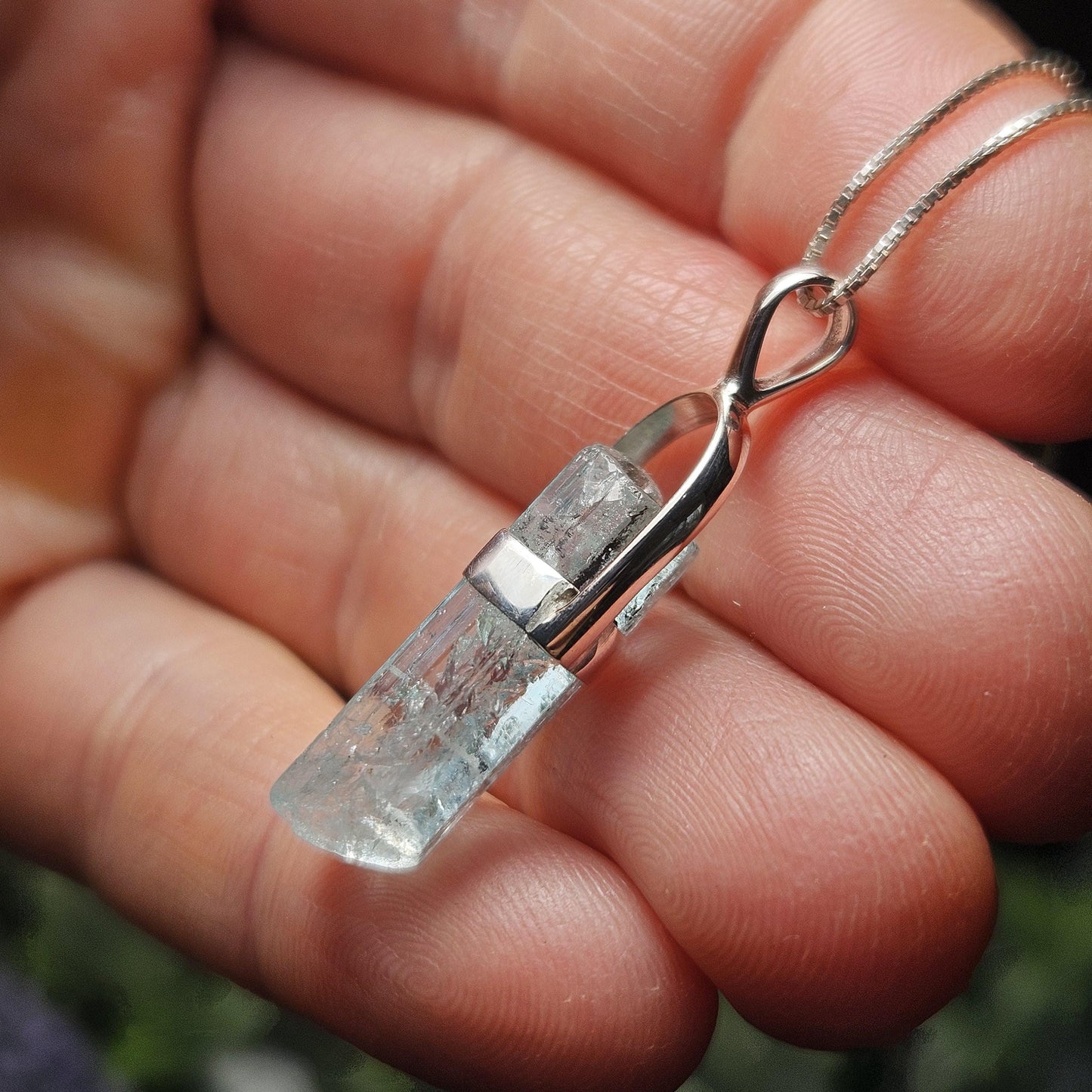 Aquamarine Crystal Necklace