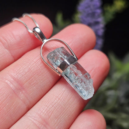 Aquamarine Crystal Necklace