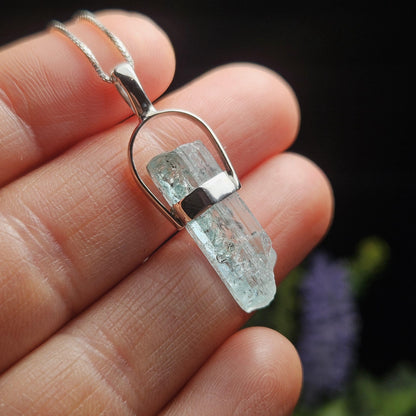 Aquamarine Crystal Necklace