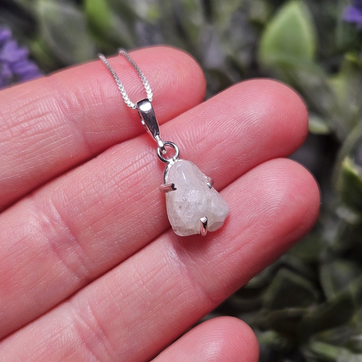 Polished Phenacite Pendant, Sterling Silver