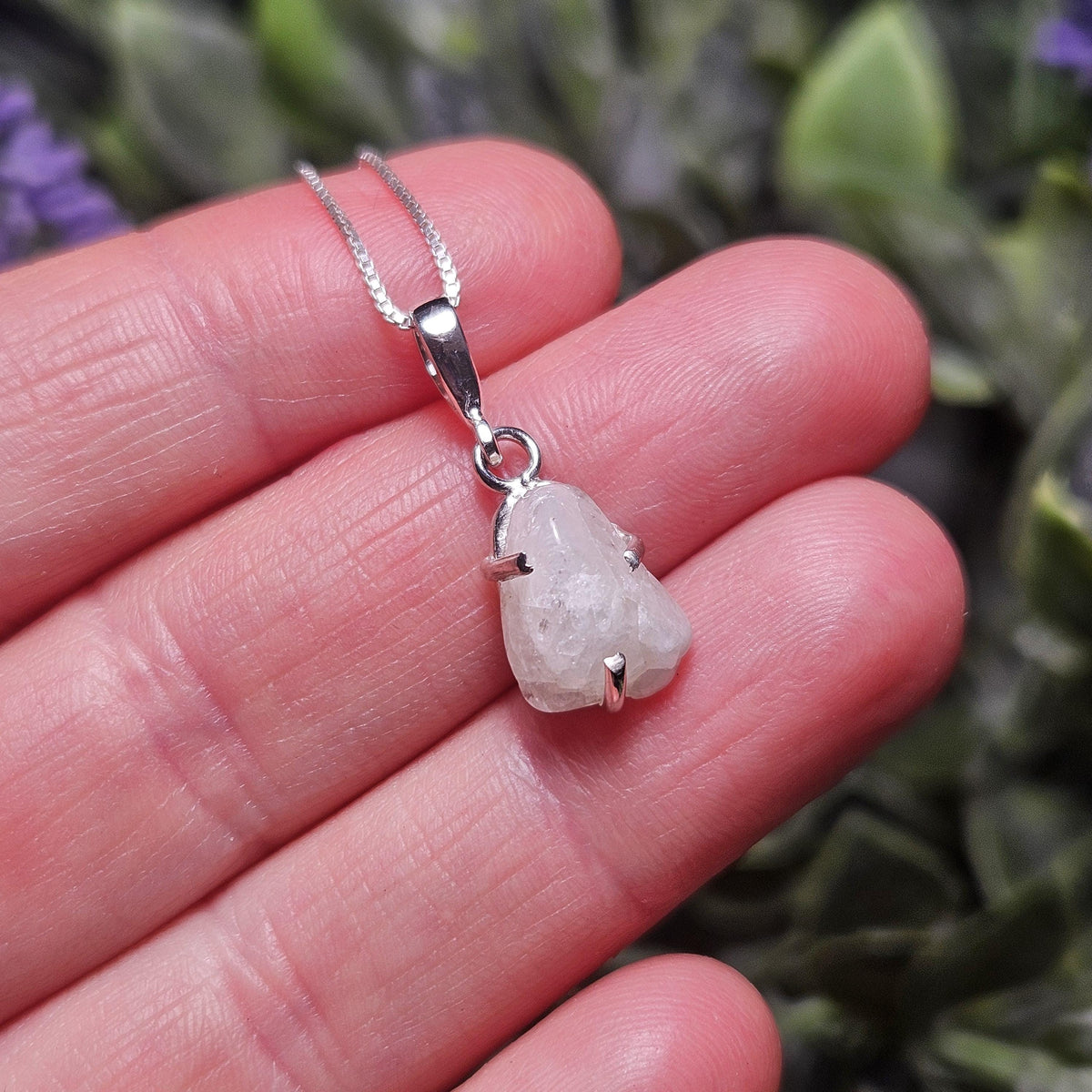 Polished Phenacite Pendant, Sterling Silver (23x9mm)