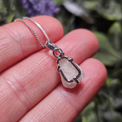 Polished Phenacite Pendant, Sterling Silver (23x9mm)