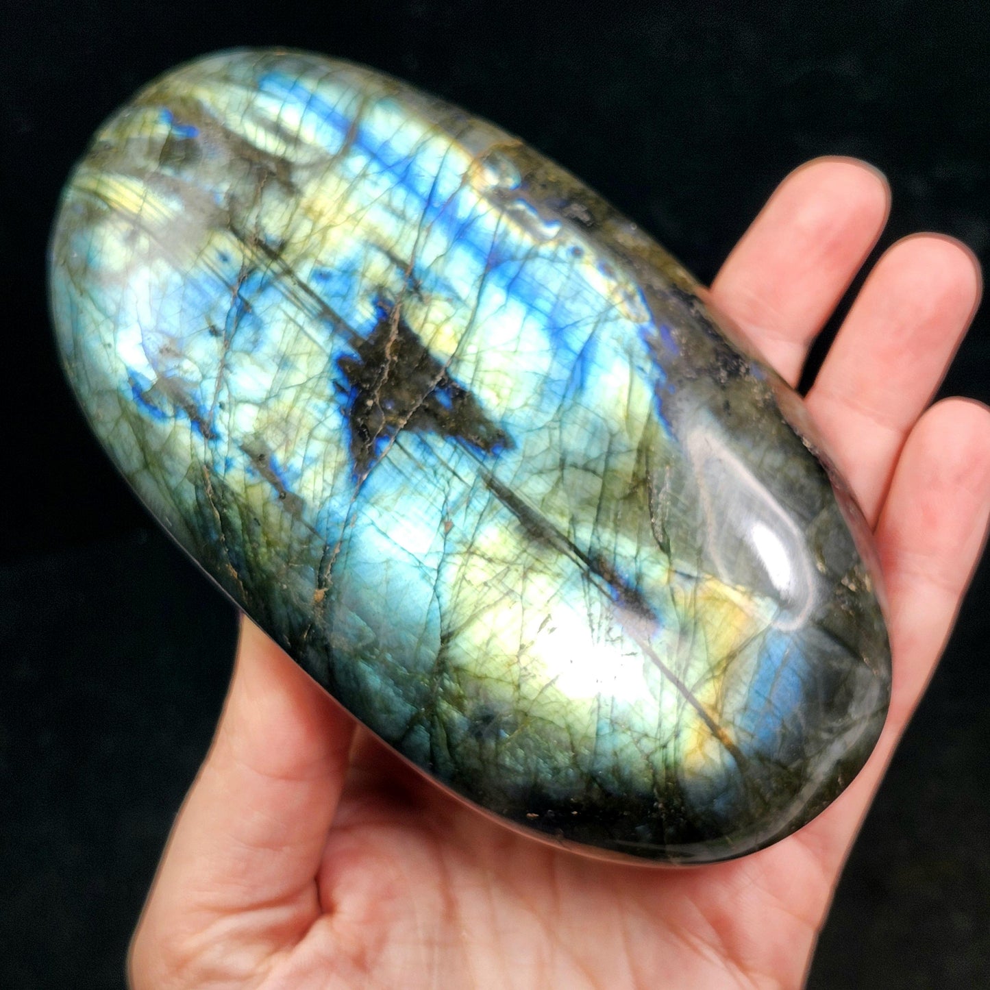 LARGE Labradorite Palm Stone 1lb