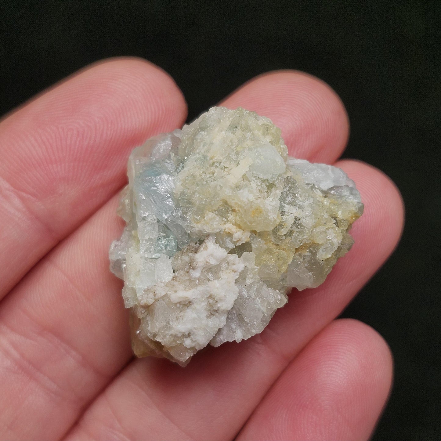 RARE Blue & Gold Euclase Crystal Cluster 14.6g, Brazilian Euclase Specimen