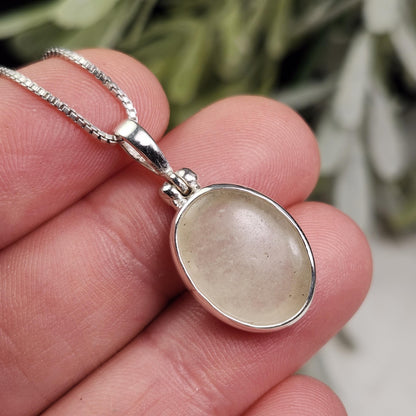 Libyan Desert Glass Pendant, Sterling Silver Libyan Gold Tektite Necklace, LDG