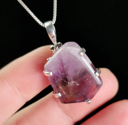 Auralite 23 Crystal Pendant, Sterling Silver
