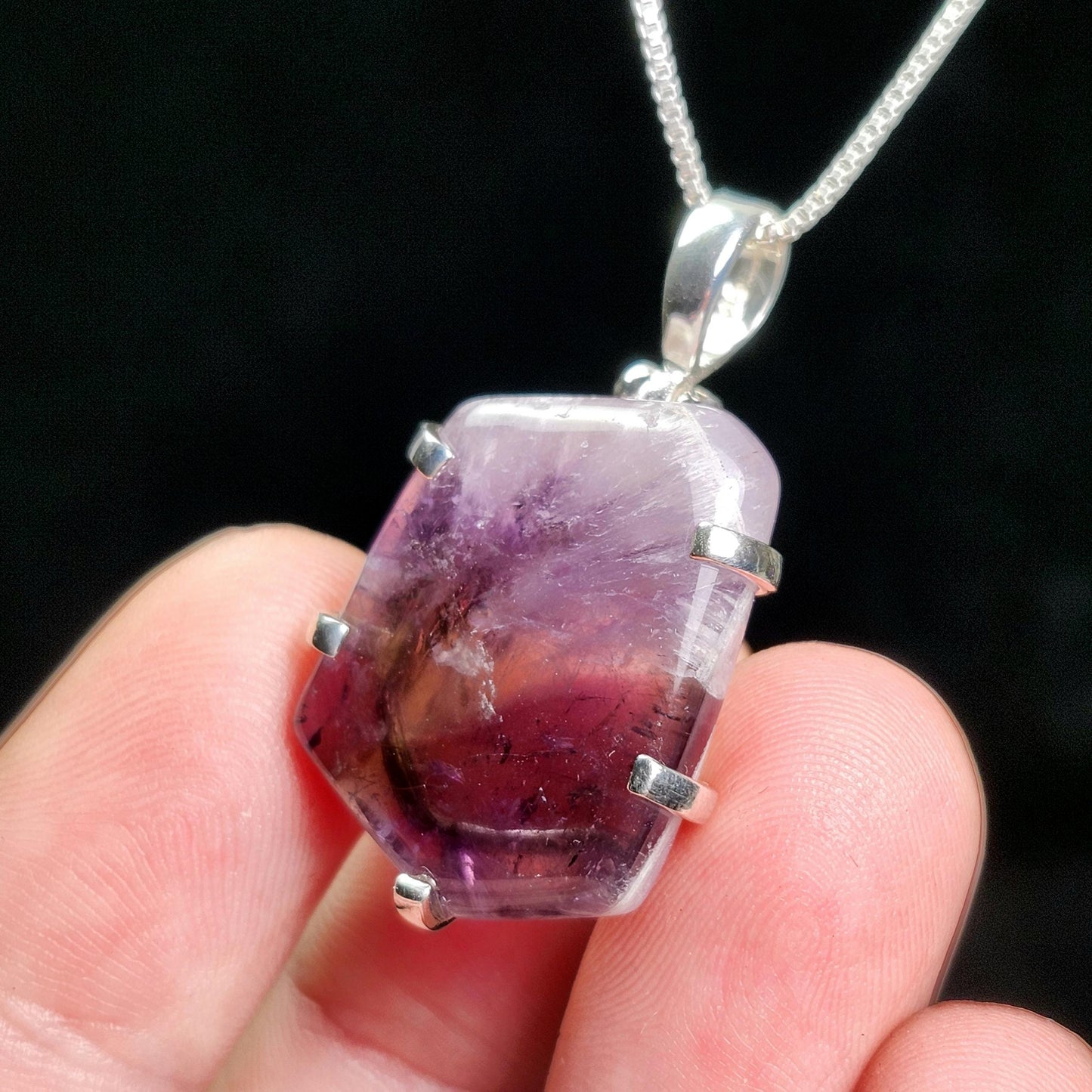 Auralite 23 Crystal Pendant, Sterling Silver