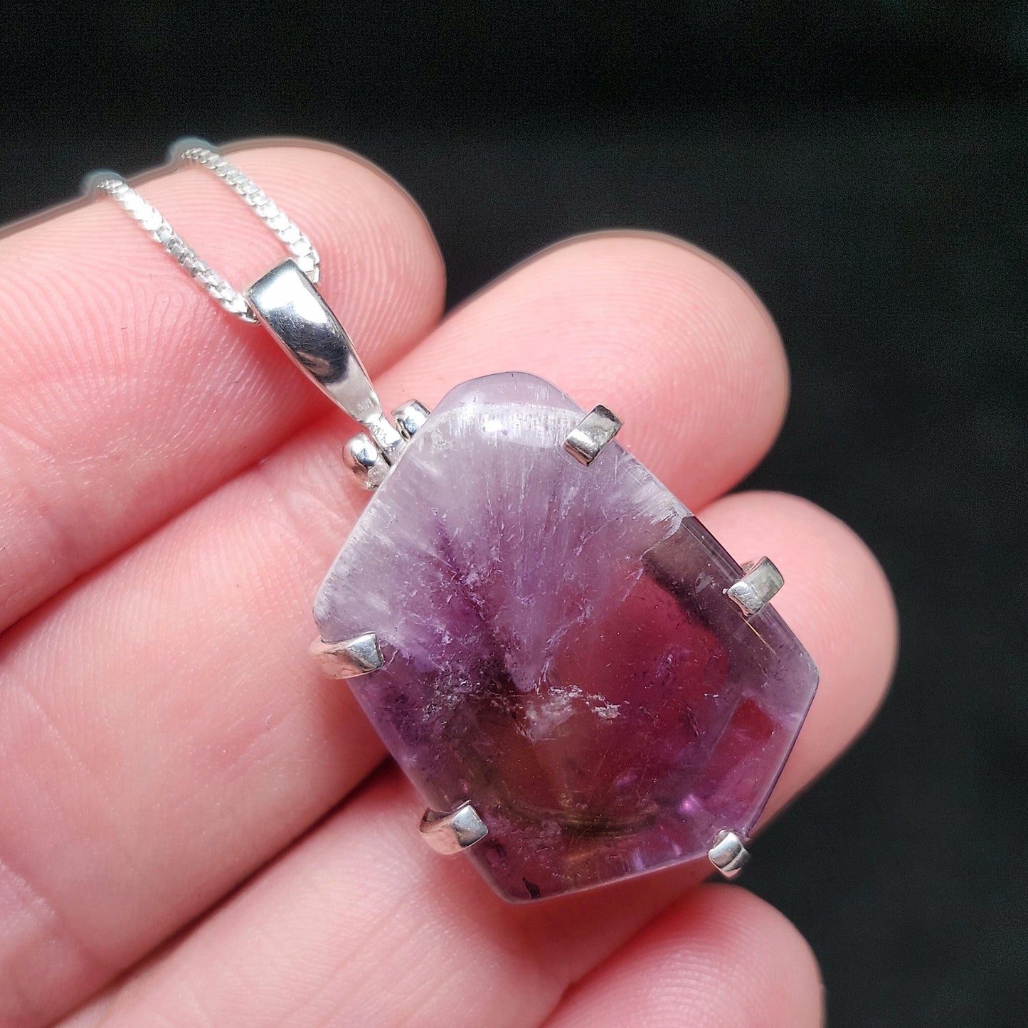 Auralite 23 Crystal Pendant, Sterling Silver