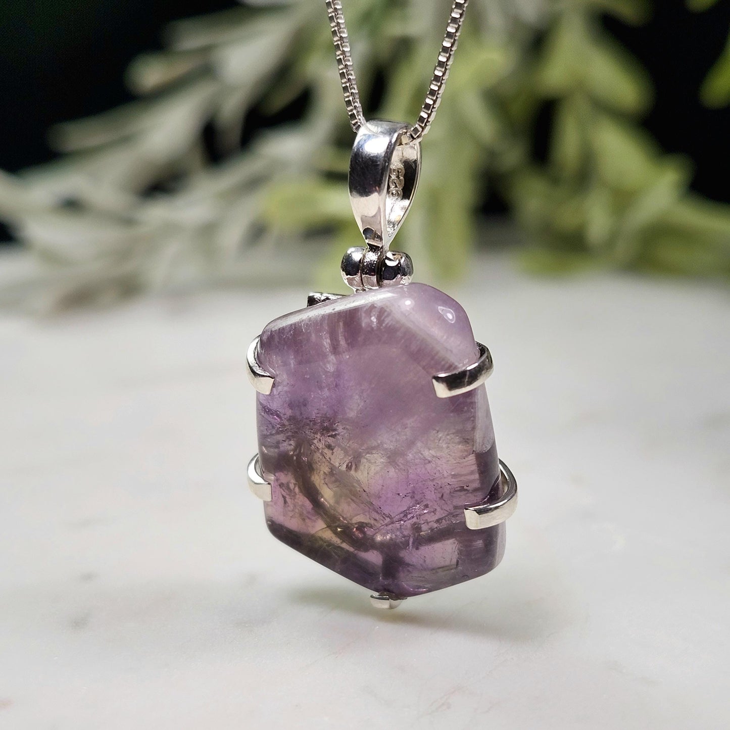 Auralite 23 Crystal Pendant, Sterling Silver