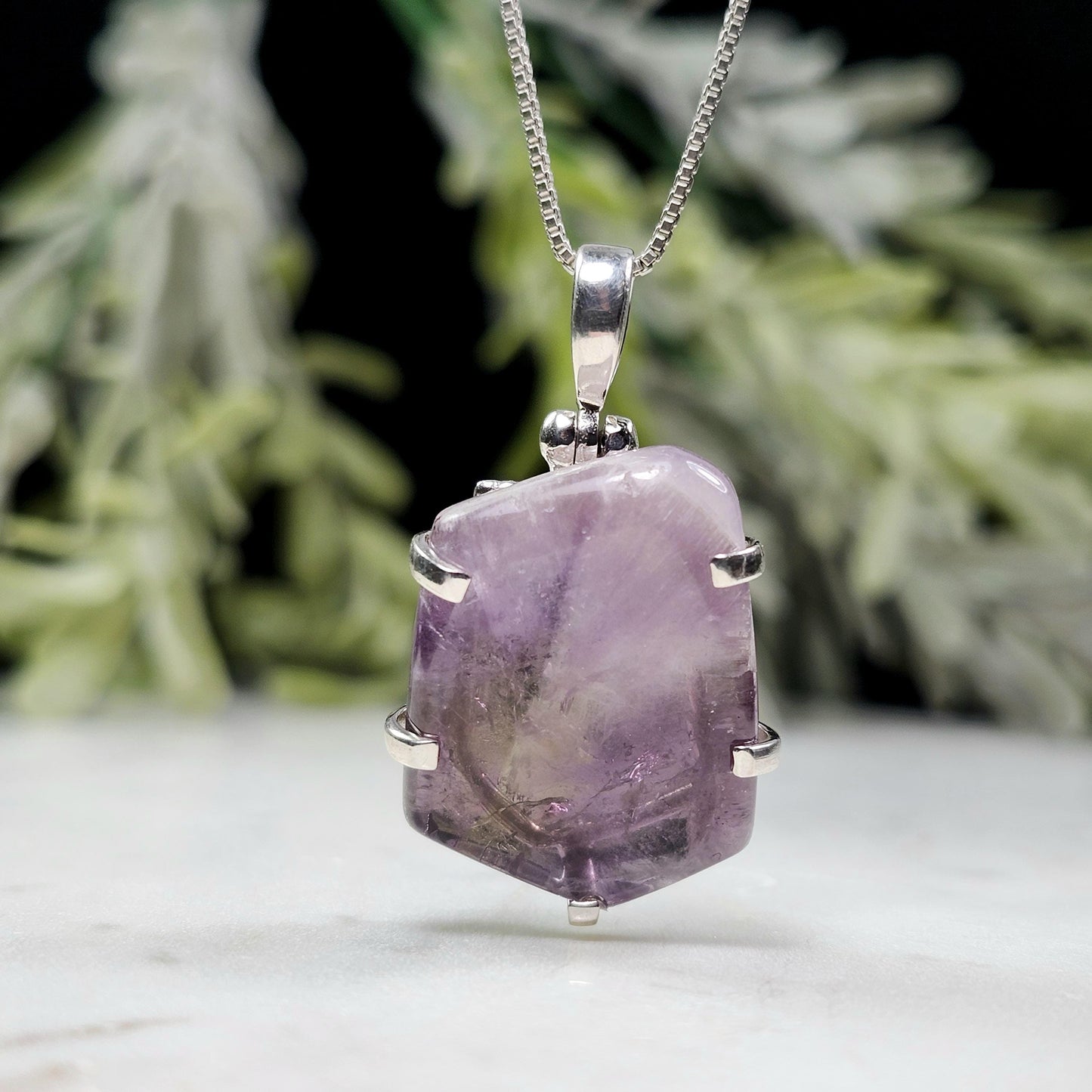 Auralite 23 Crystal Pendant, Sterling Silver