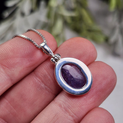 Polished Tanzanite Pendant, Sterling Silver