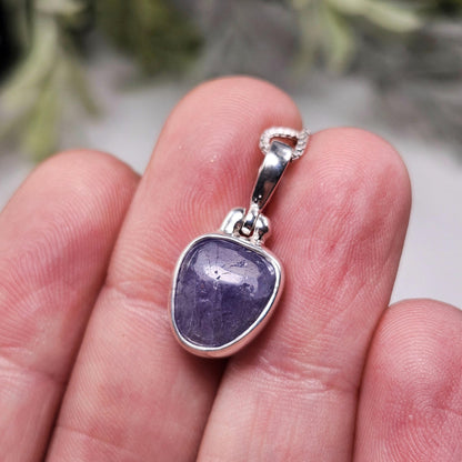 Polished Tanzanite Pendant, Sterling Silver