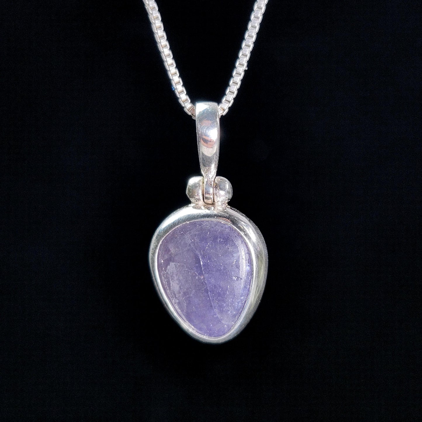 Polished Tanzanite Pendant, Sterling Silver