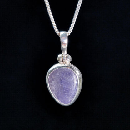 Polished Tanzanite Pendant, Sterling Silver