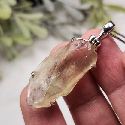 Libyan Desert Glass Pendant, Sterling Silver