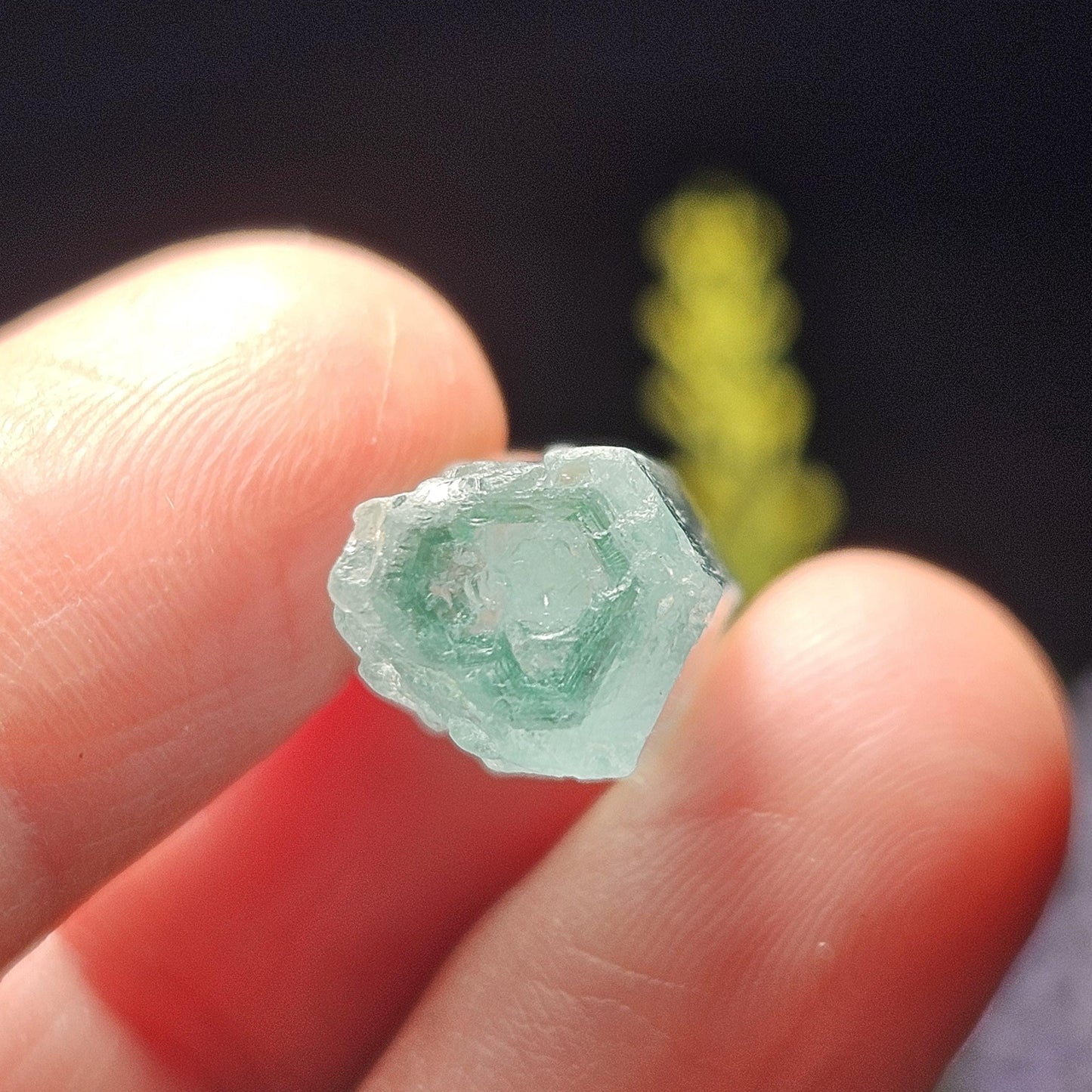 Phantom Aquamarine Crystal 3.8g, Aquamarine & Emerald Raw Specimen