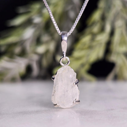 Terminated Phenacite Pendant, Sterling Silver