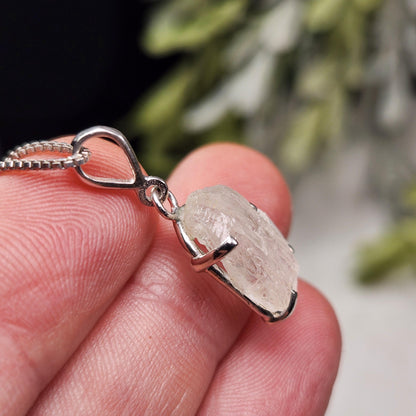 Terminated Phenacite Pendant, Sterling Silver