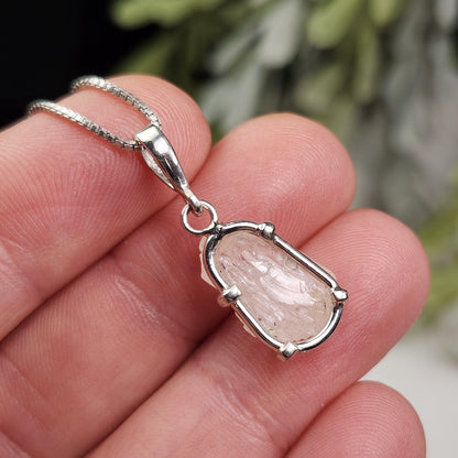 Terminated Phenacite Pendant, Sterling Silver