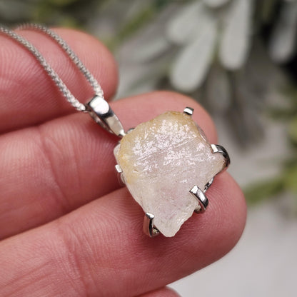 Golden Phenacite Pendant, Sterling Silver