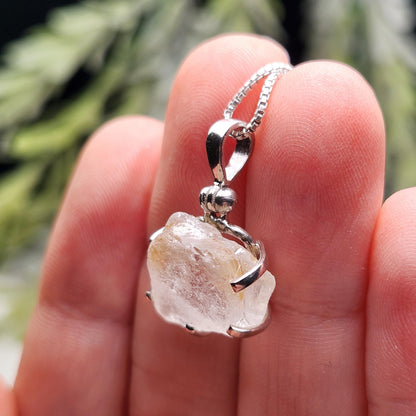 Golden Phenacite Pendant, Sterling Silver