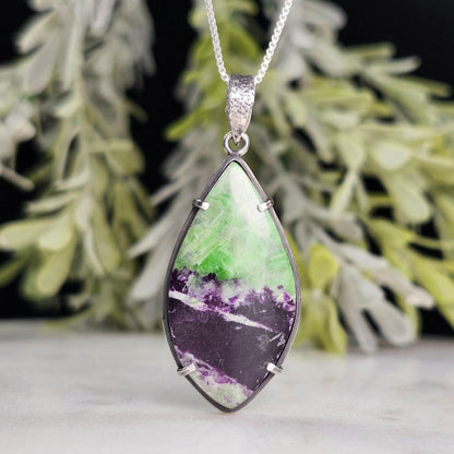 Kammererite Pendant, Sterling Silver