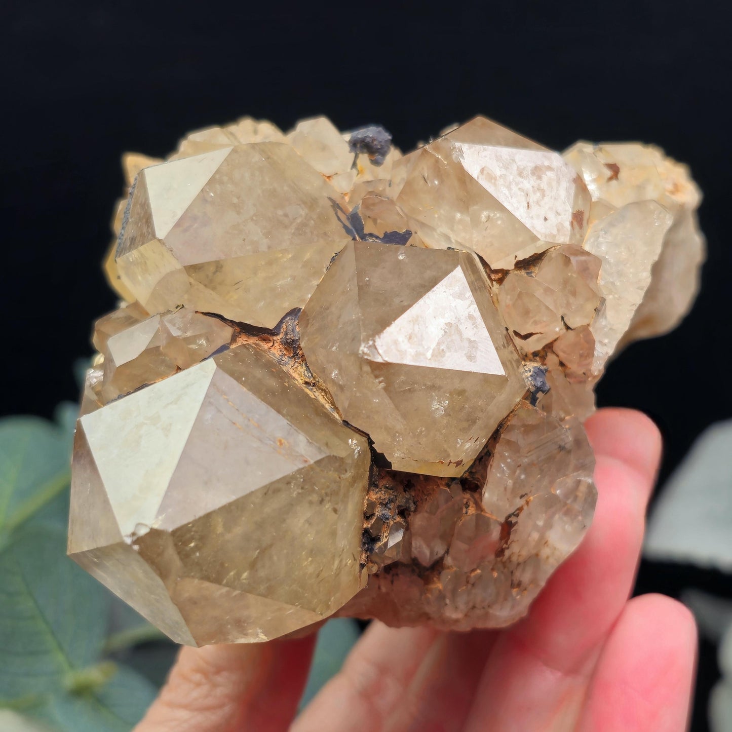 Kundalini Quartz, Natural Congo Citrine Cluster 499g, Smoky Citrine